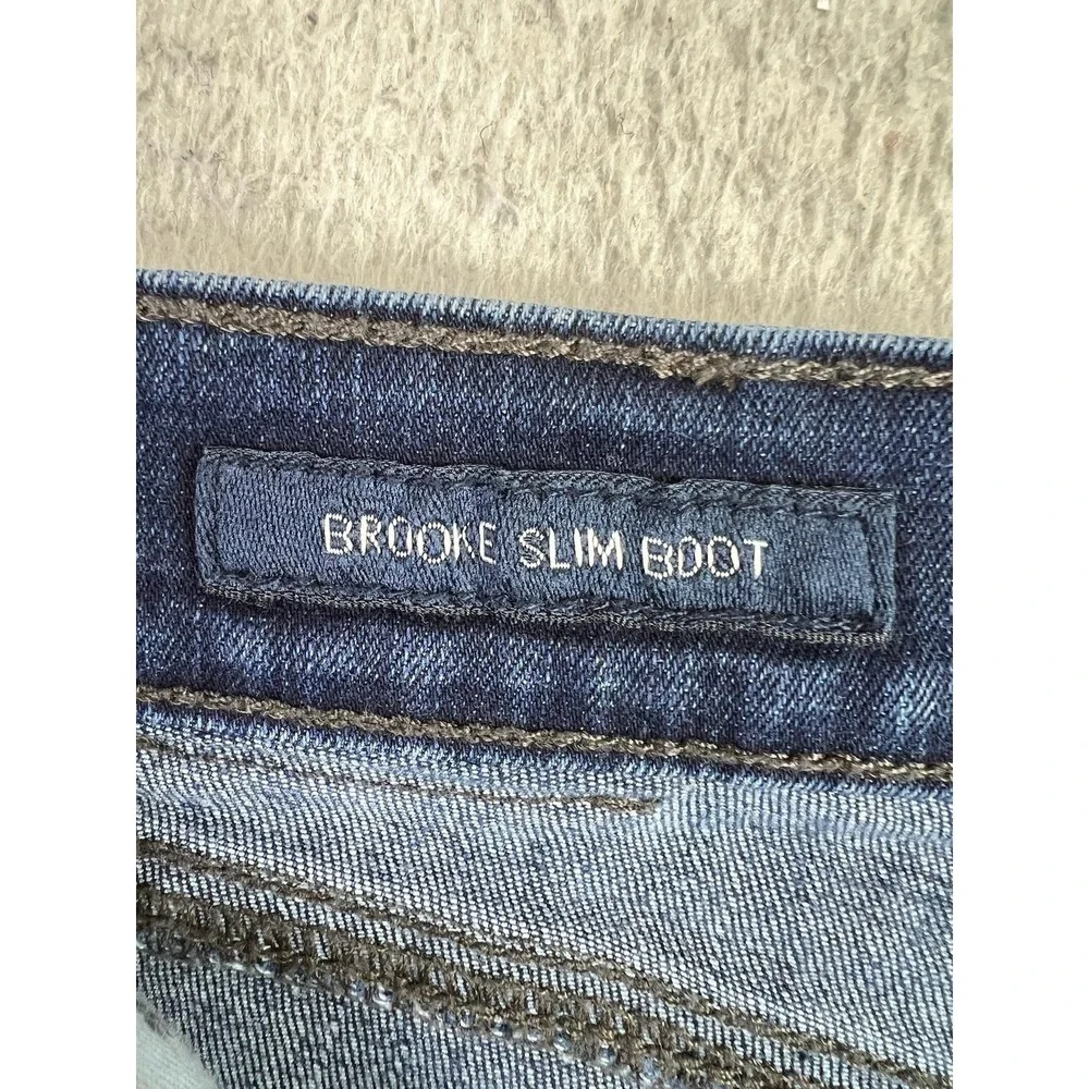 Lucky Brand Brooke Slim Boot Jeans Womens 8/29 Blue Dark Wash Mid Rise Stretch